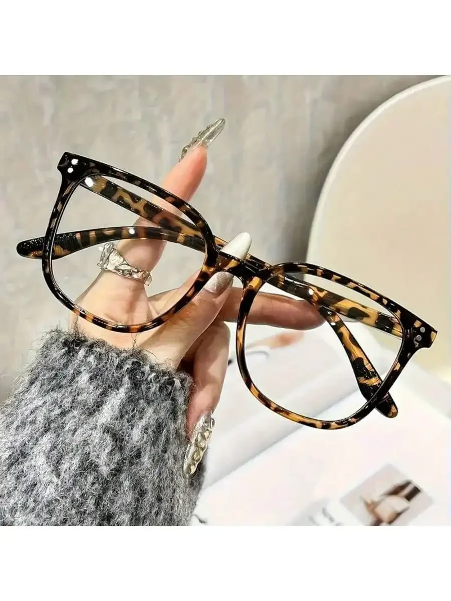 Women'S Fashion Glasses Non Prescription - Oversized Square Tortoiseshell Computer Glasses, Vintage