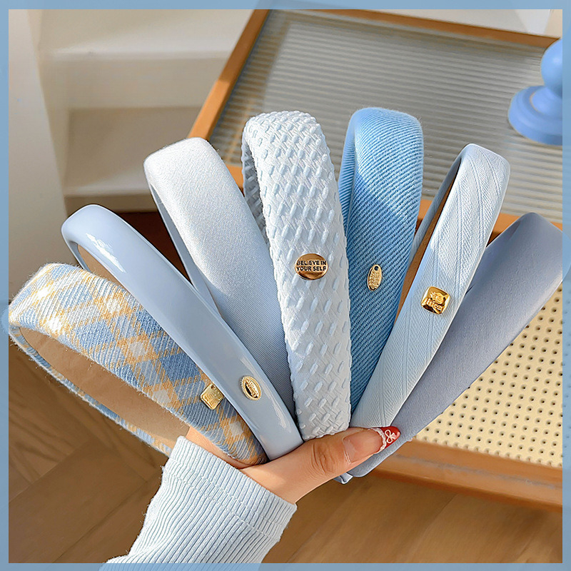 Women'S Fashion Labels - Gold Label Blue Wide Brimmed Hair