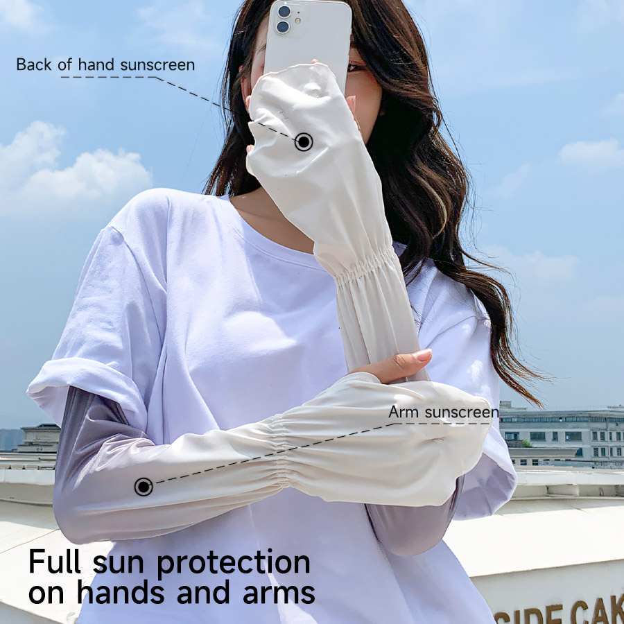 Women'S Fashion Gloves - Driving Fingerless Sun Sleeves Adjustable Arm