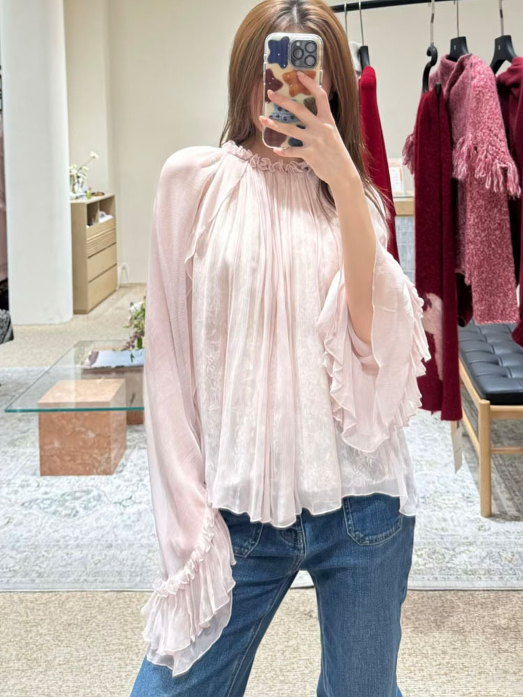 Lace ruffled loose top, stylis - Women'S Fashion For Summer 2026 avis et prix