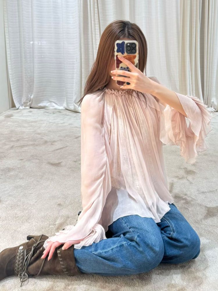 Lace ruffled loose top, stylis - Women'S Fashion For Summer 2026 avis et prix