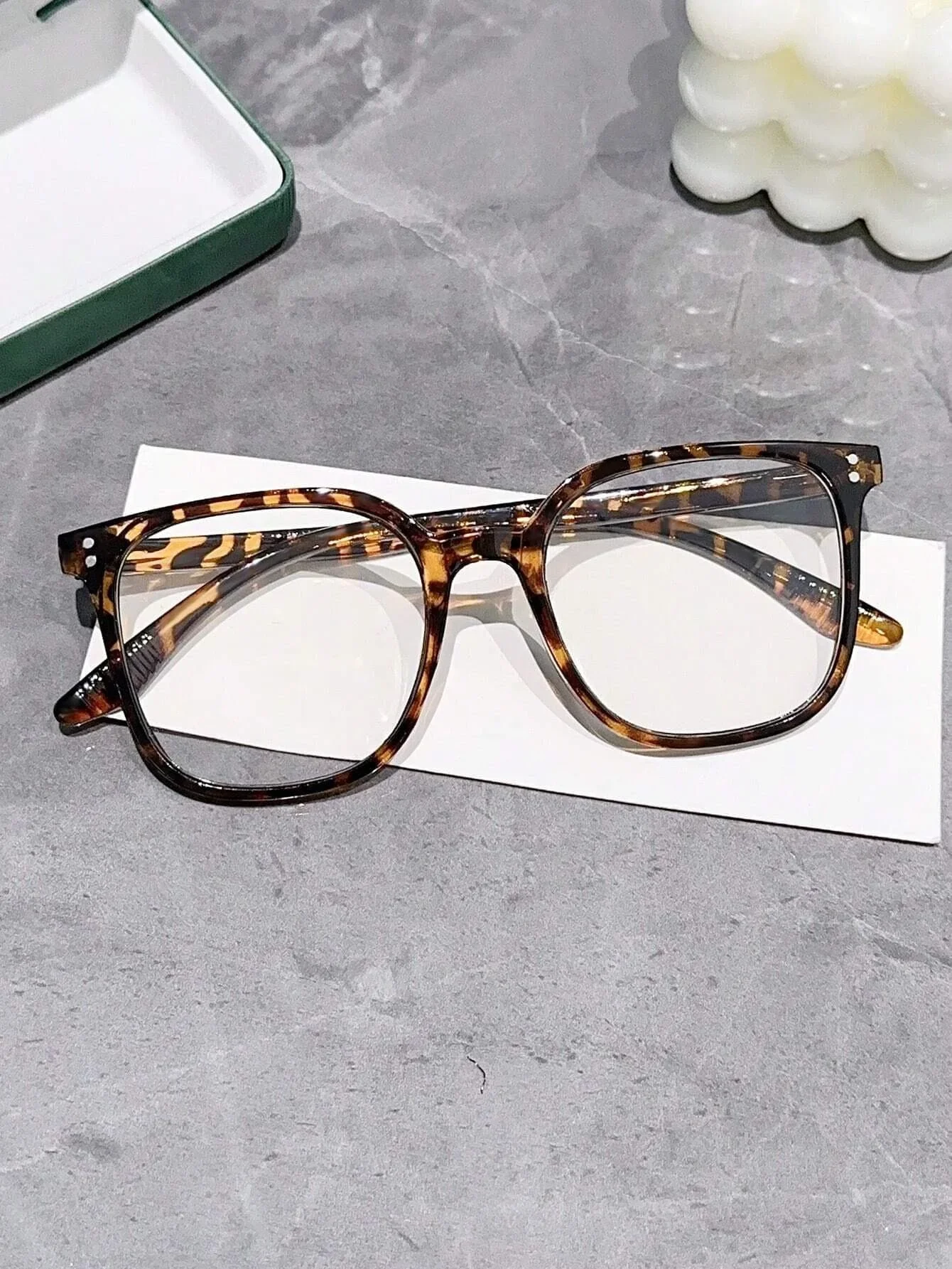 Oversized Square Tortoiseshell - Women'S Fashion Glasses Non Prescription avis et prix