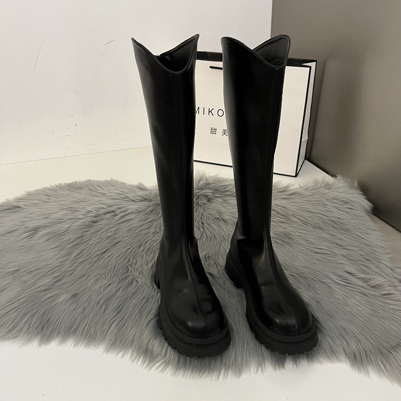 Retro Bare Colored Boots Women - Women'S Fashion Knee High Boots avis et prix