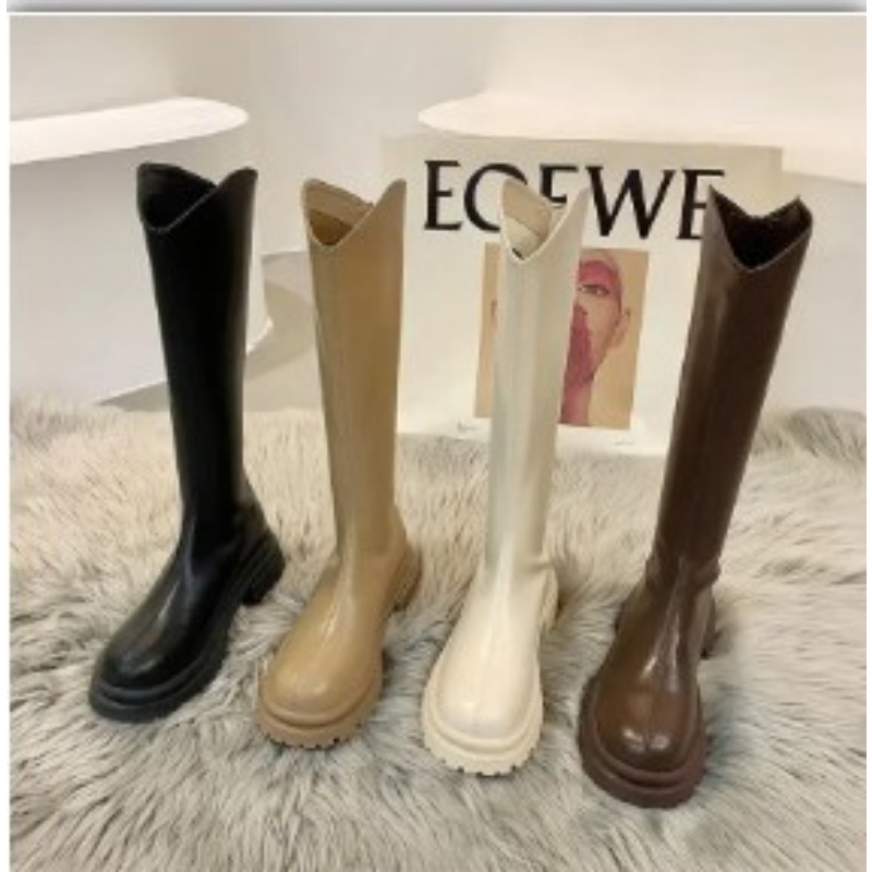 Retro Bare Colored Boots Women - Women'S Fashion Knee High Boots avis et prix