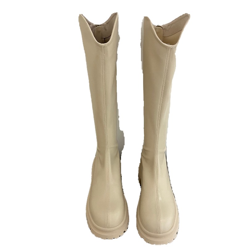 Retro Bare Colored Boots Women - Women'S Fashion Knee High Boots avis et prix