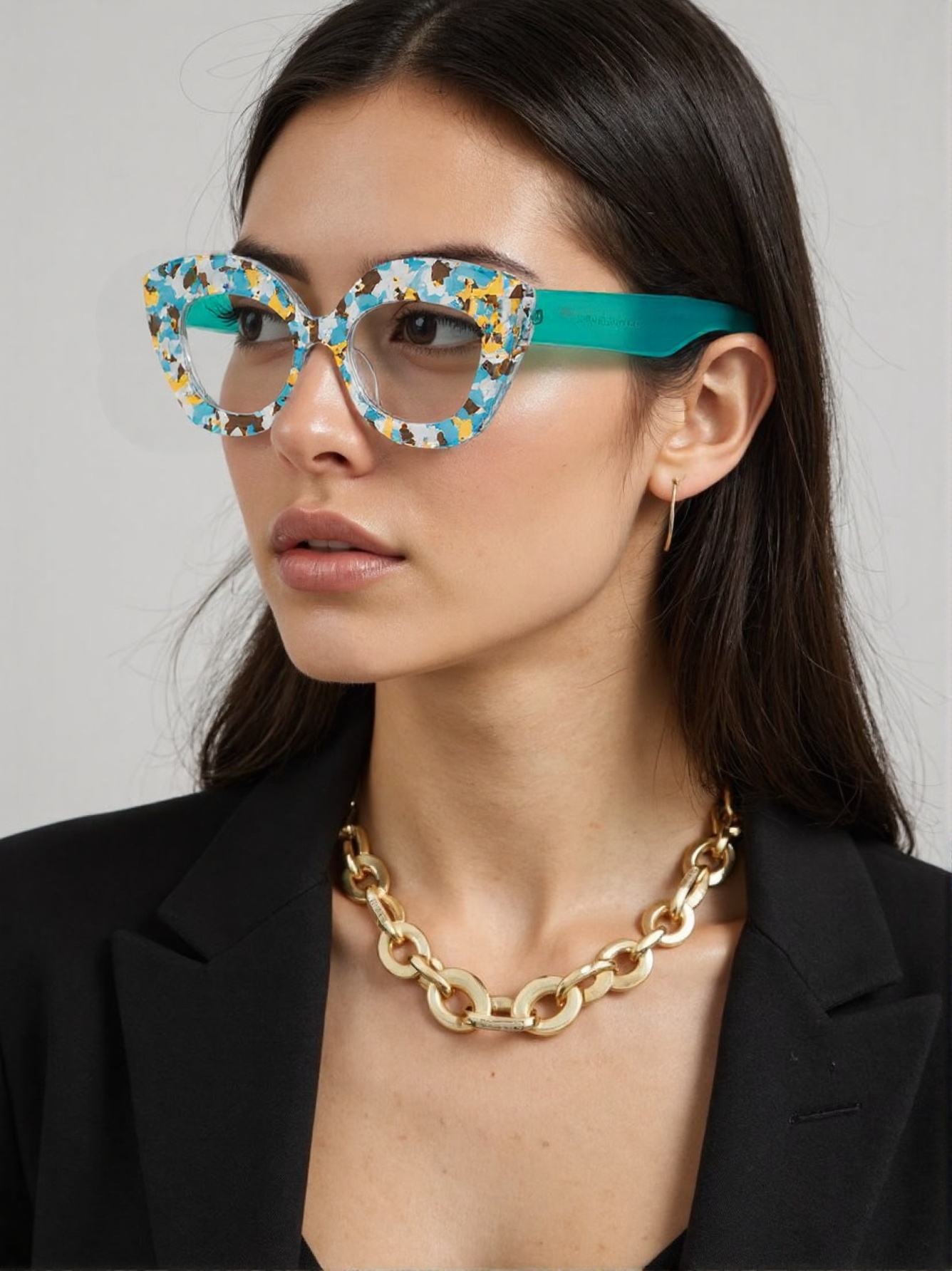 Large Frame Cat-Eye Floral Gla - Women'S Fashion Glasses Non Prescription avis et prix