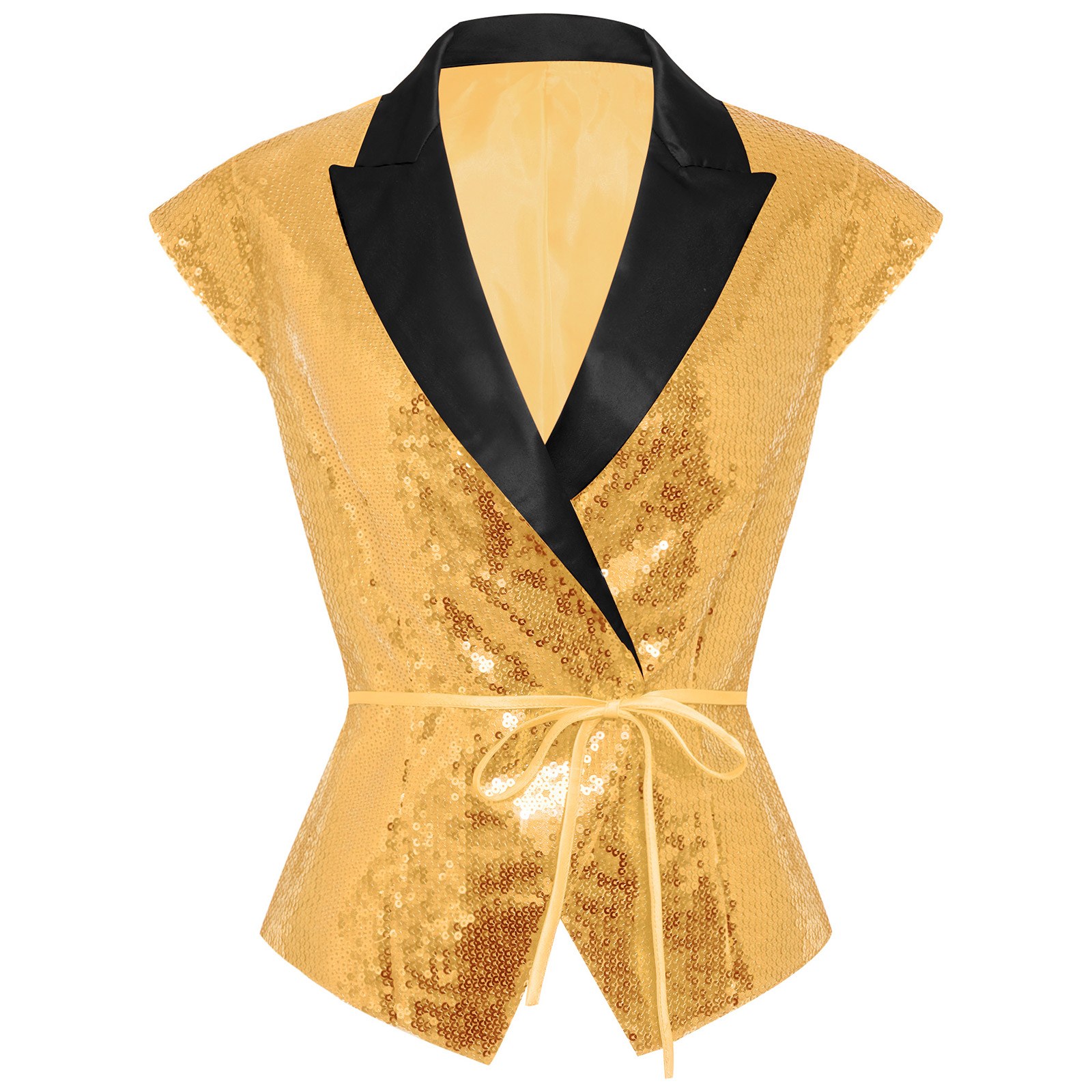 Women Sequin Vest V-neck Label - Women'S Fashion Labels avis et prix