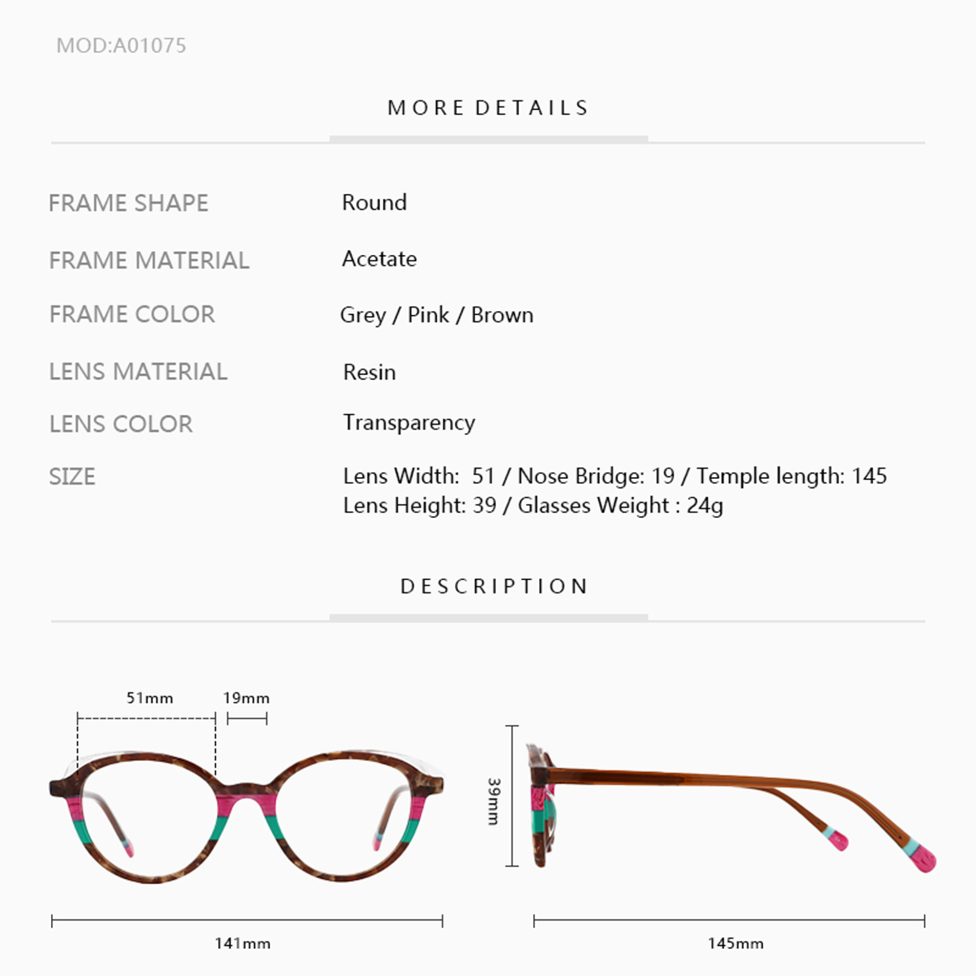ZENOTTIC Design Women Oval Ace - Women'S Fashion Glasses Non Prescription avis et prix