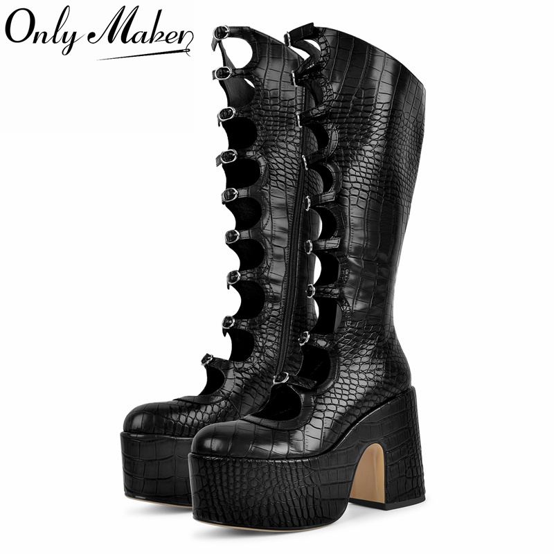 Onlymaker Women Round Toe Plat - Women'S Fashion Knee High Boots avis et prix