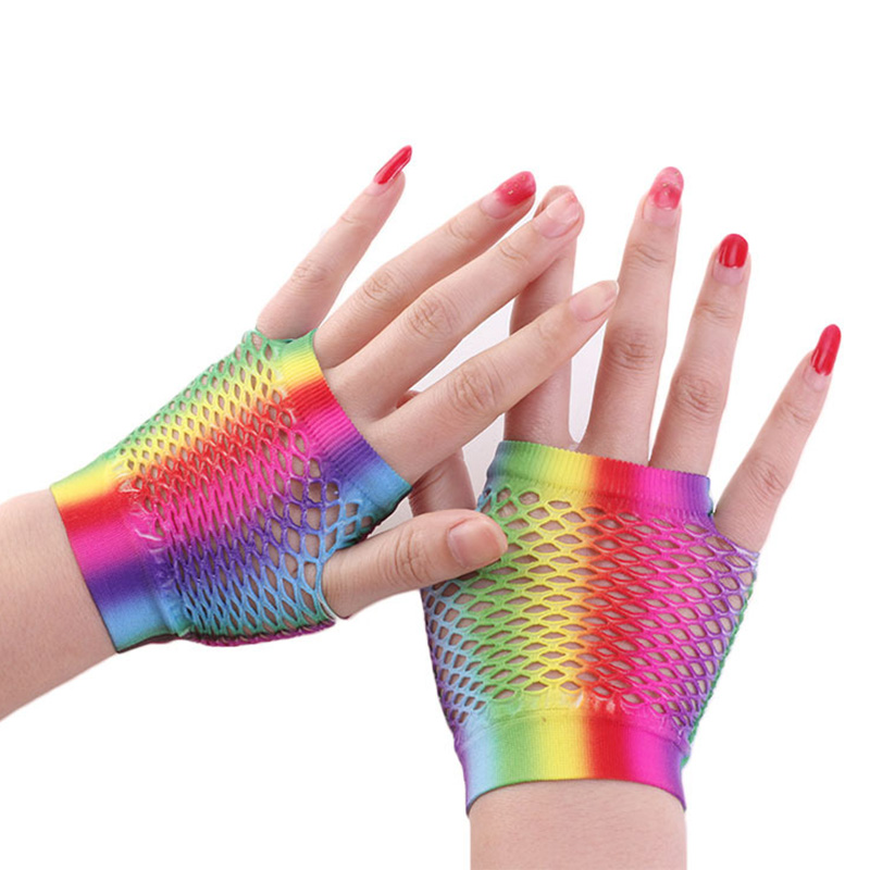 Ladies Sexy Rainbow Color Shor - Women'S Fashion Gloves avis et prix