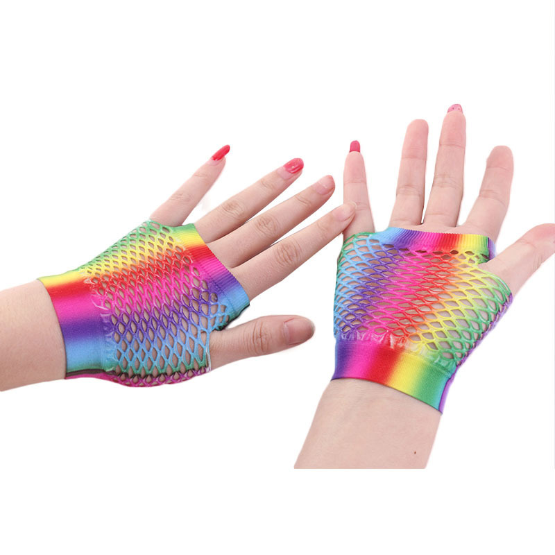 Ladies Sexy Rainbow Color Shor - Women'S Fashion Gloves avis et prix