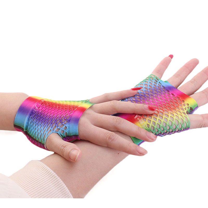 Ladies Sexy Rainbow Color Shor - Women'S Fashion Gloves avis et prix