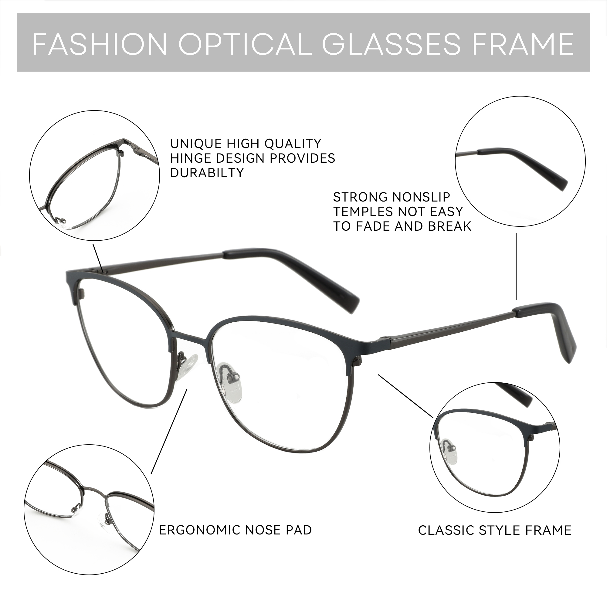 ZENOTTIC Fashion Square Optica - Women'S Fashion Glasses Non Prescription avis et prix