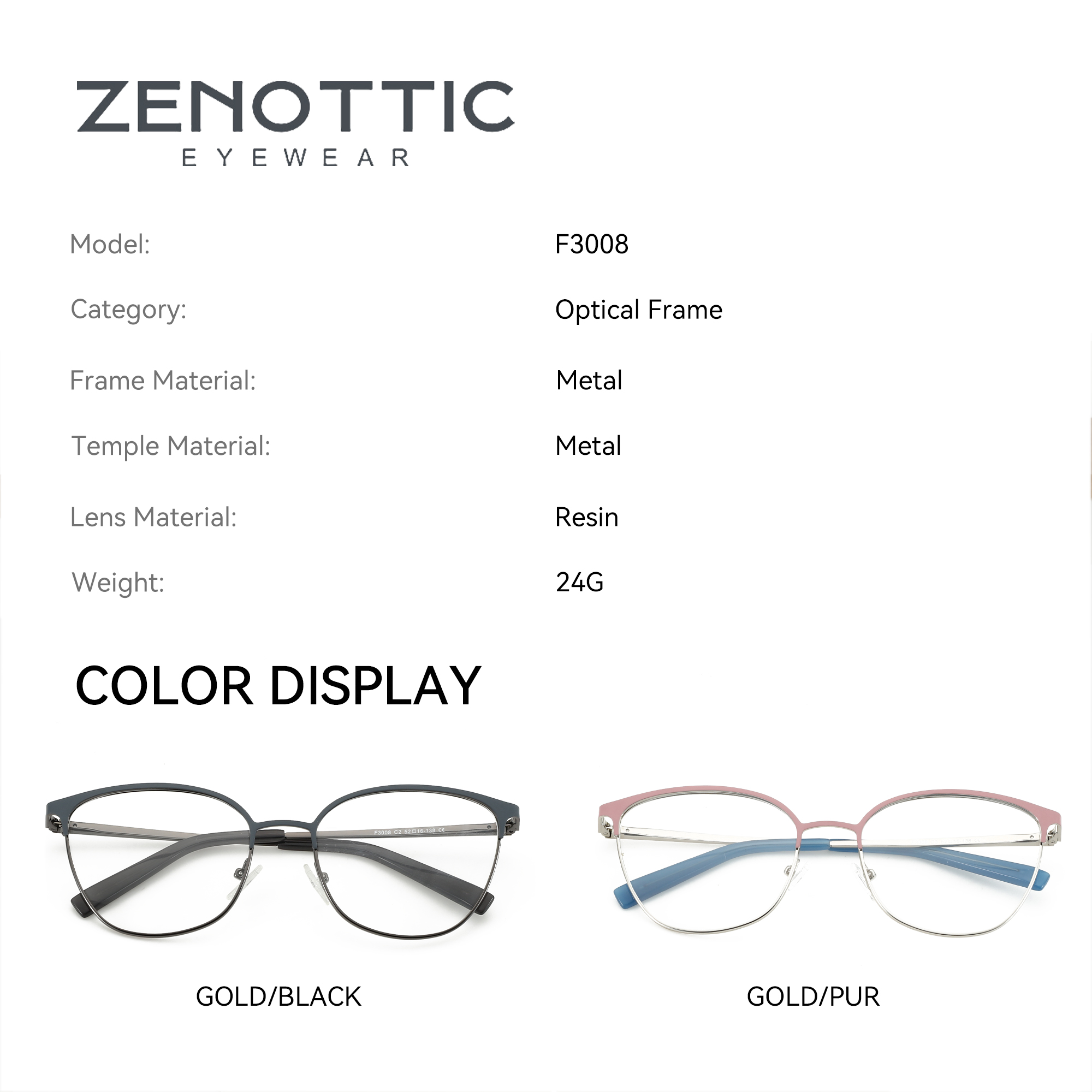 ZENOTTIC Fashion Square Optica - Women'S Fashion Glasses Non Prescription avis et prix
