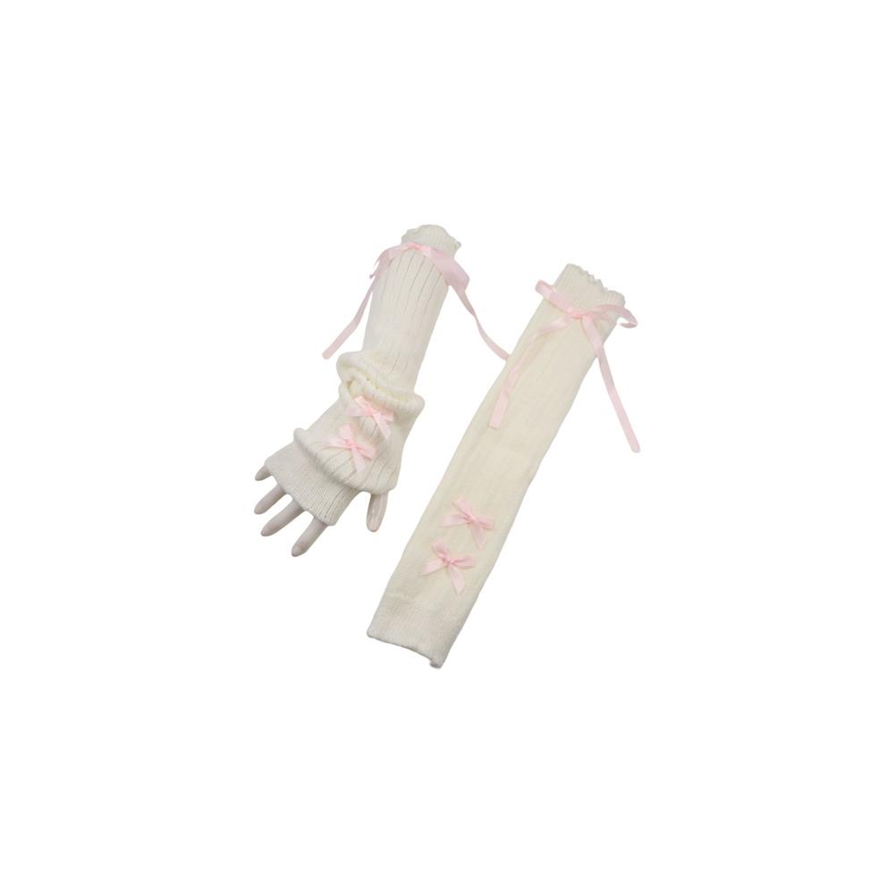 Streetwear Elastic Knitted Bow - Women'S Fashion Gloves avis et prix
