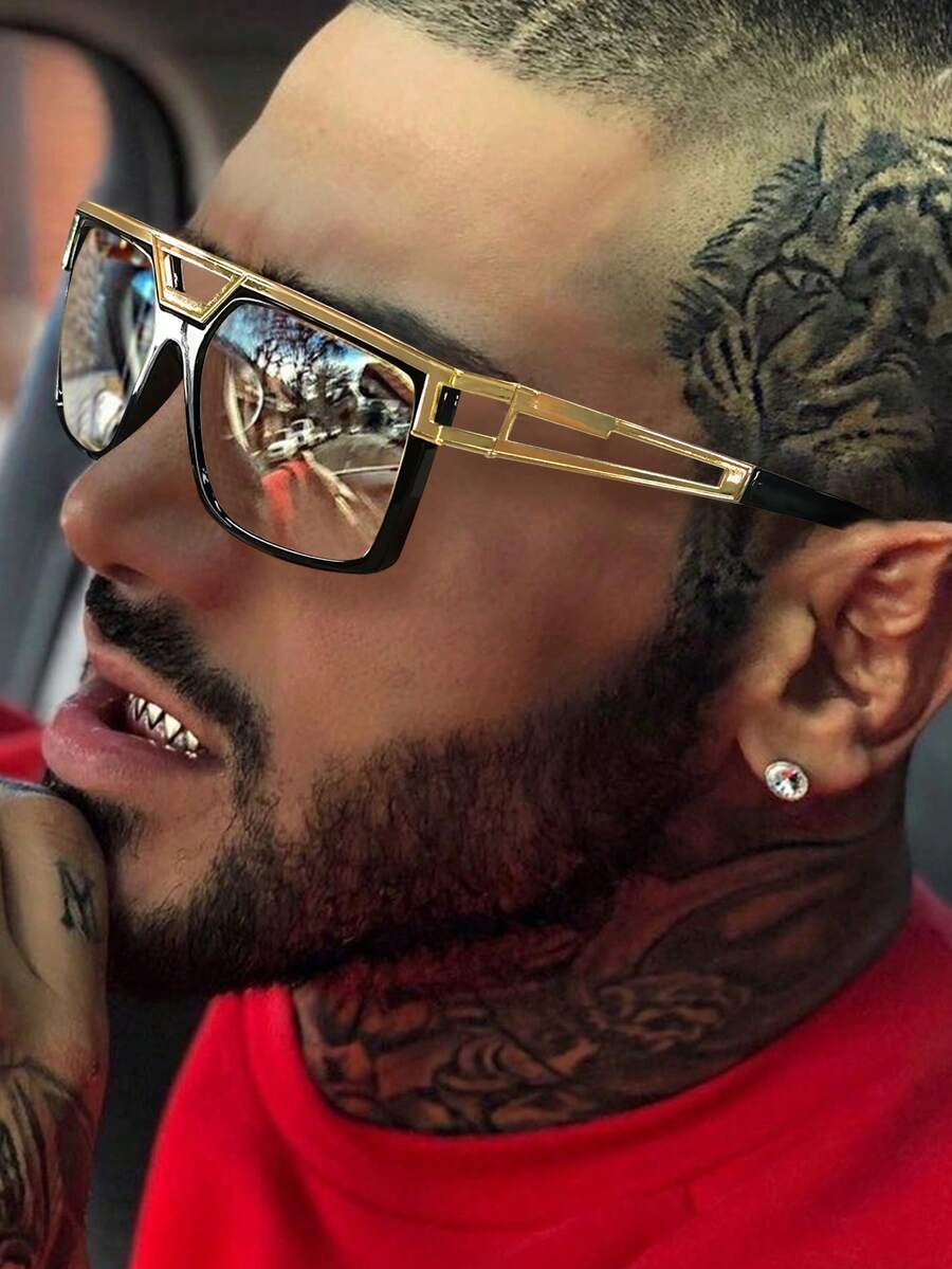 1pc Oversized Square Punk-Styl - Women'S Fashion Glasses Non Prescription avis et prix