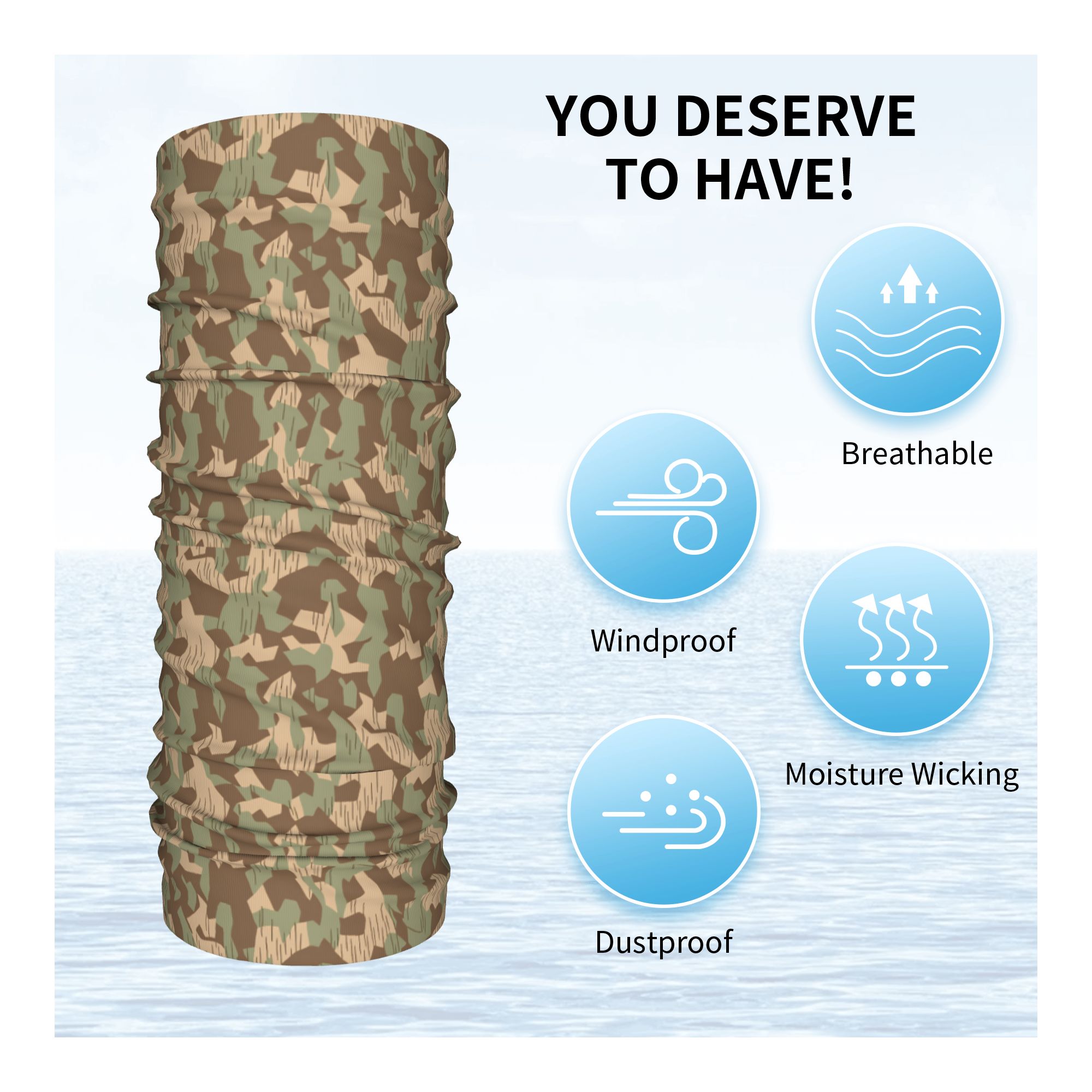 WW2 German Camos Bandana Neck  - Women'S Fashion Ww2 avis et prix