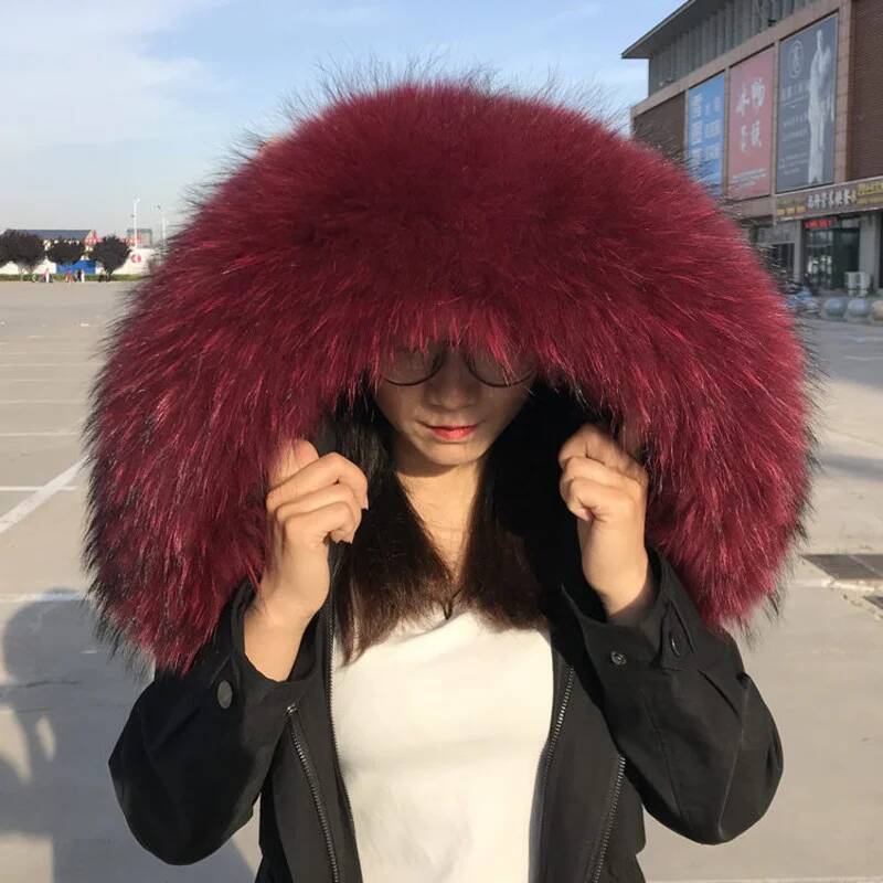 Winter Real Raccoon Fur Collar - Women'S Fashion Parka avis et prix