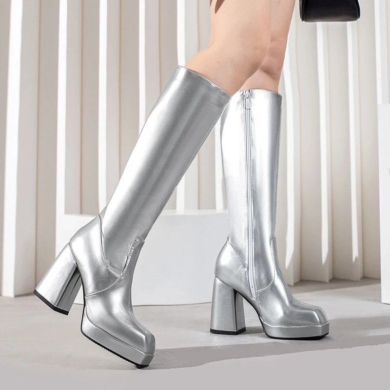 Green Winter Women Platform Kn - Women'S Fashion Knee High Boots avis et prix