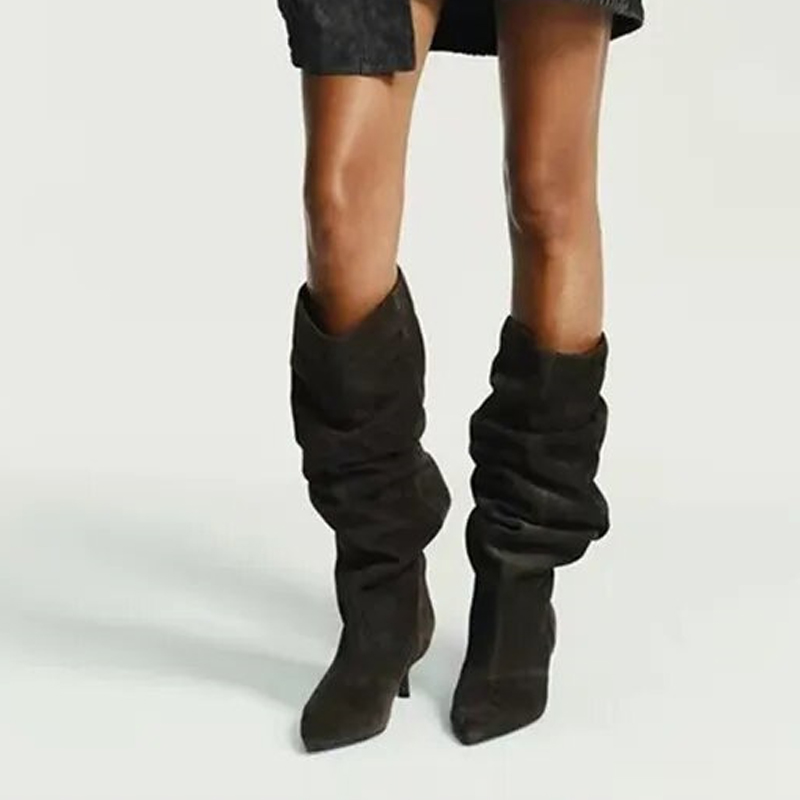 Liyke Runway Fashion Pleated S - Women'S Fashion Knee High Boots avis et prix
