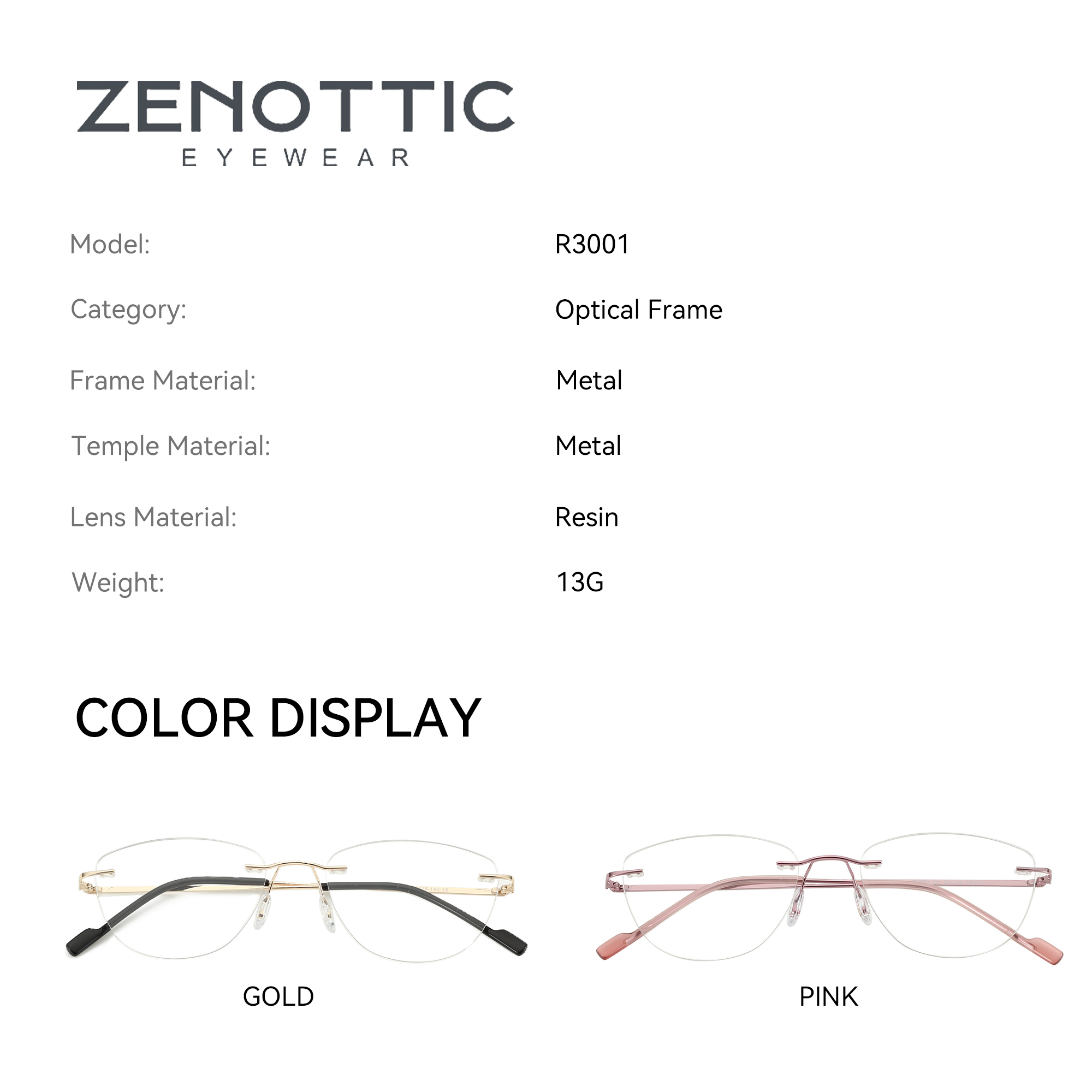 ZENOTTIC Fashion Cat Eye Rimle - Women'S Fashion Glasses Non Prescription avis et prix